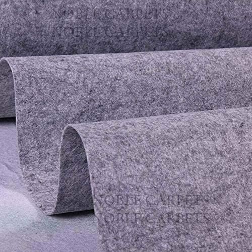 Close-up of Linus Special Carpet's felt texture in dark grey