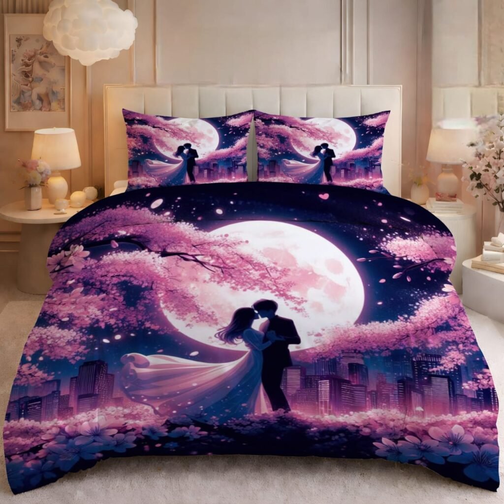Linus Purple Night Bed Sheet – Midnight Blue & Purple